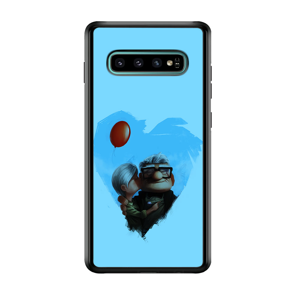 UP Ellie Kissing Carl Samsung Galaxy S10 Case-Phone Case-Rubber Black (2D Case)-Altracase