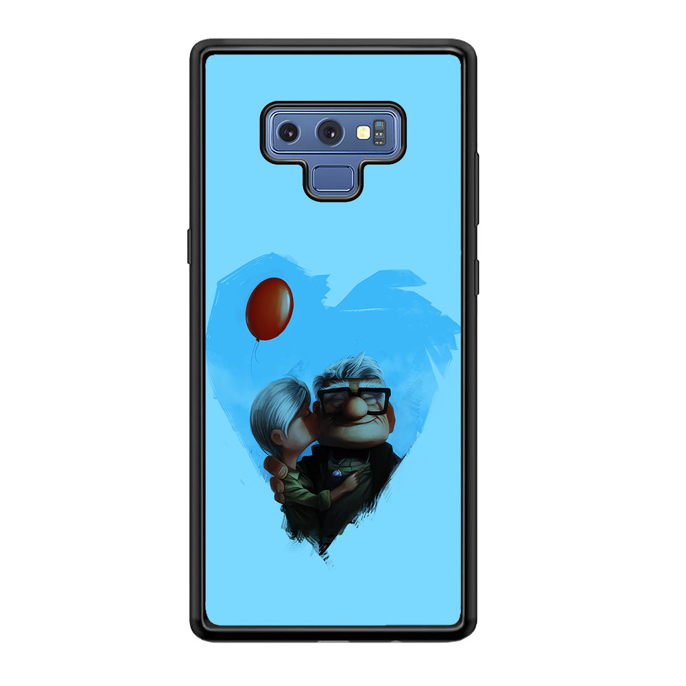 UP Ellie Kissing Carl Samsung Galaxy Note 9 Case-Phone Case-Rubber Black (2D Case)-Altracase