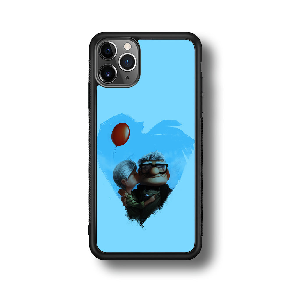 UP Ellie Kissing Carl iPhone 11 Pro Max Case-Phone Case-Rubber Black (2D Case)-Altracase