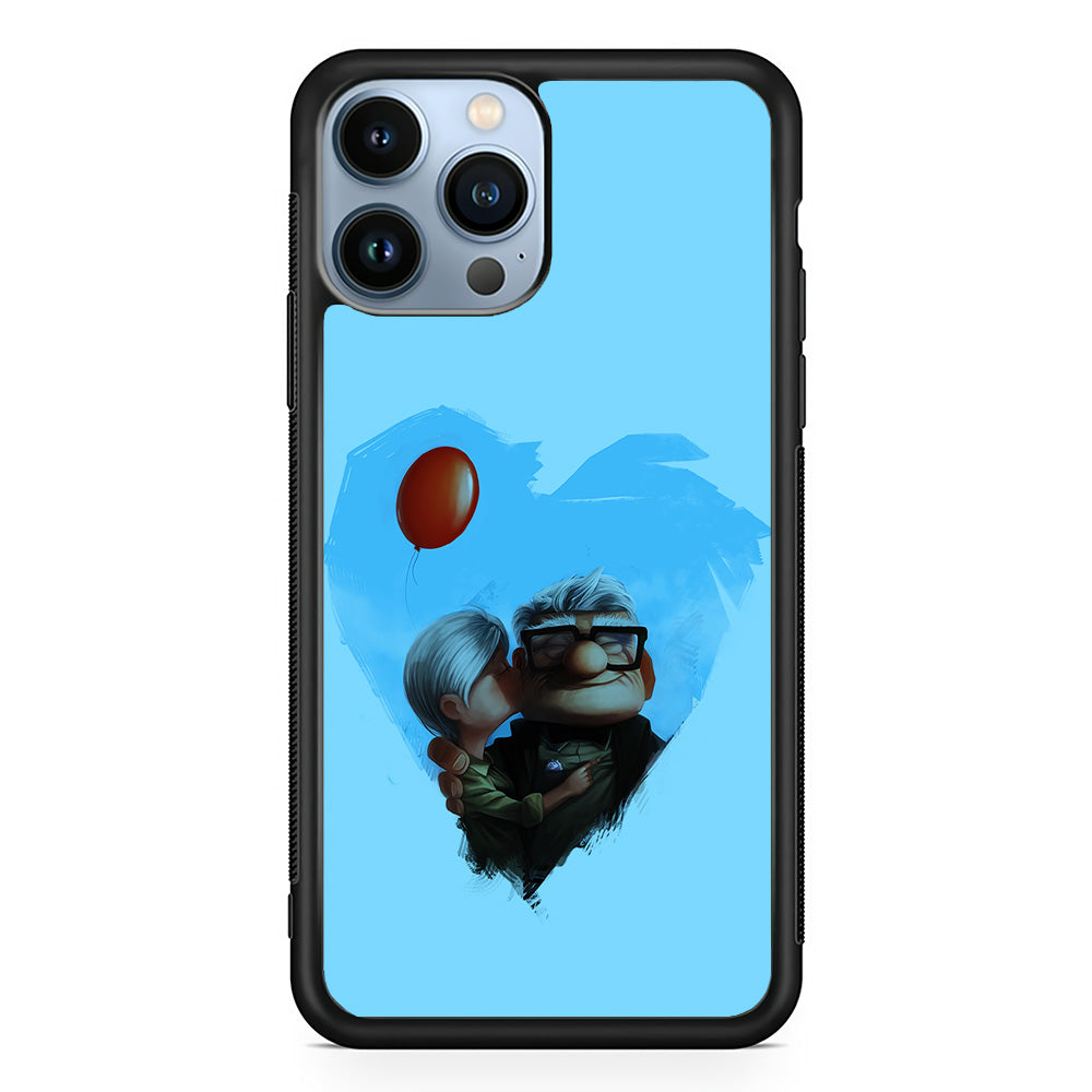 UP Ellie Kissing Carl iPhone 15 Pro Max Case-Phone Case-Rubber Black (2D Case)-Altracase