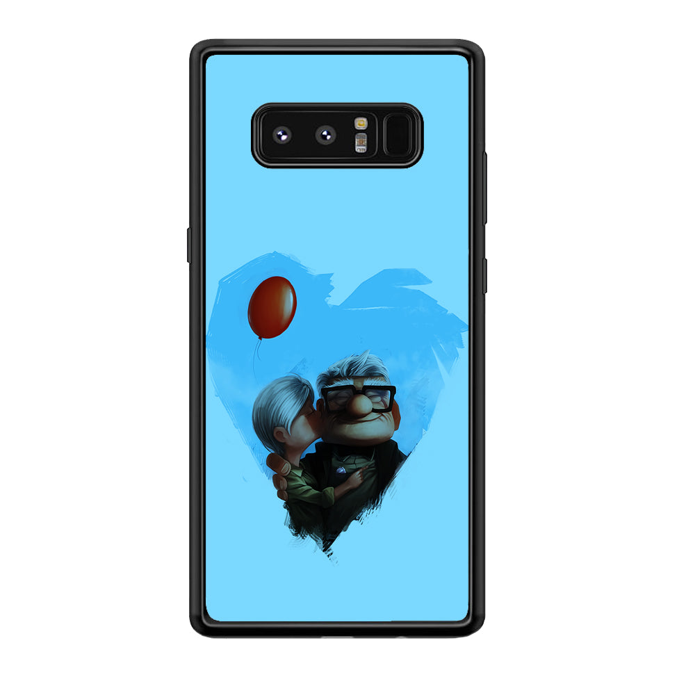 UP Ellie Kissing Carl Samsung Galaxy Note 8 Case-Phone Case-Rubber Black (2D Case)-Altracase