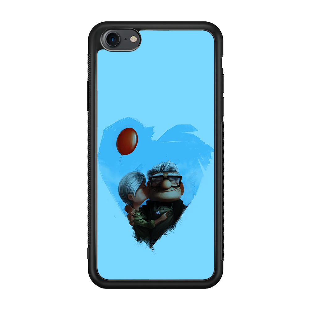 UP Ellie Kissing Carl iPhone SE 2020 Case-Phone Case-Rubber Black (2D Case)-Altracase