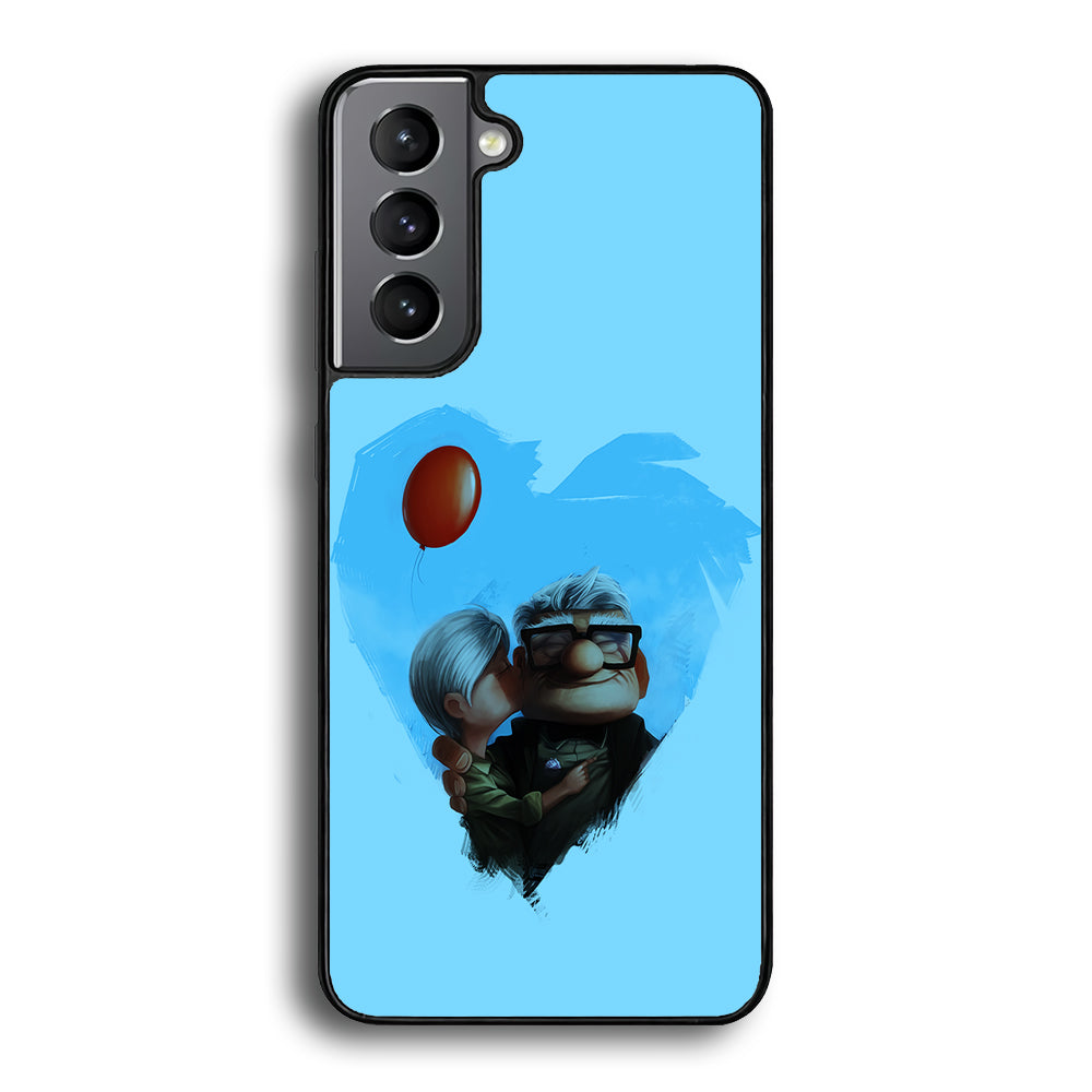 UP Ellie Kissing Carl Samsung Galaxy S24 Case-Phone Case-Rubber Black (2D Case)-Altracase