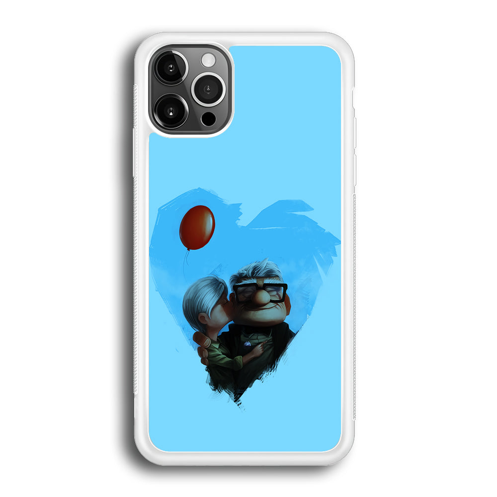 UP Ellie Kissing Carl iPhone 12 Pro Max Case-Phone Case-Rubber White (2D Case)-Altracase