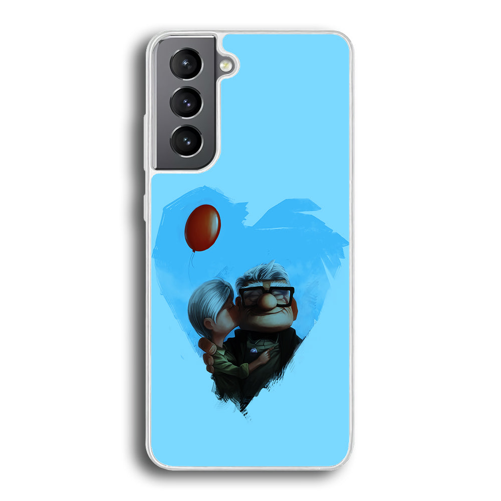 UP Ellie Kissing Carl Samsung Galaxy S24 Case-Phone Case-Rubber White (2D Case)-Altracase