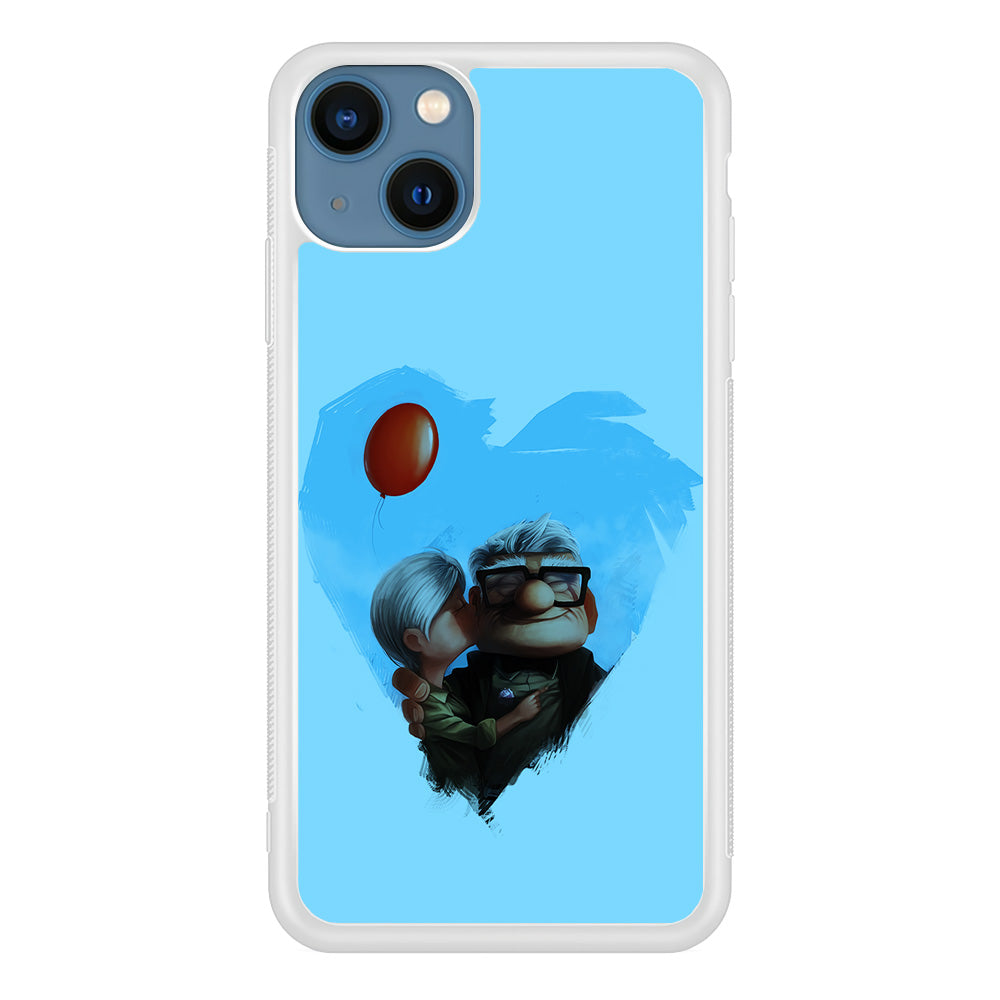UP Ellie Kissing Carl iPhone 13 Mini Case-Phone Case-Rubber White (2D Case)-Altracase