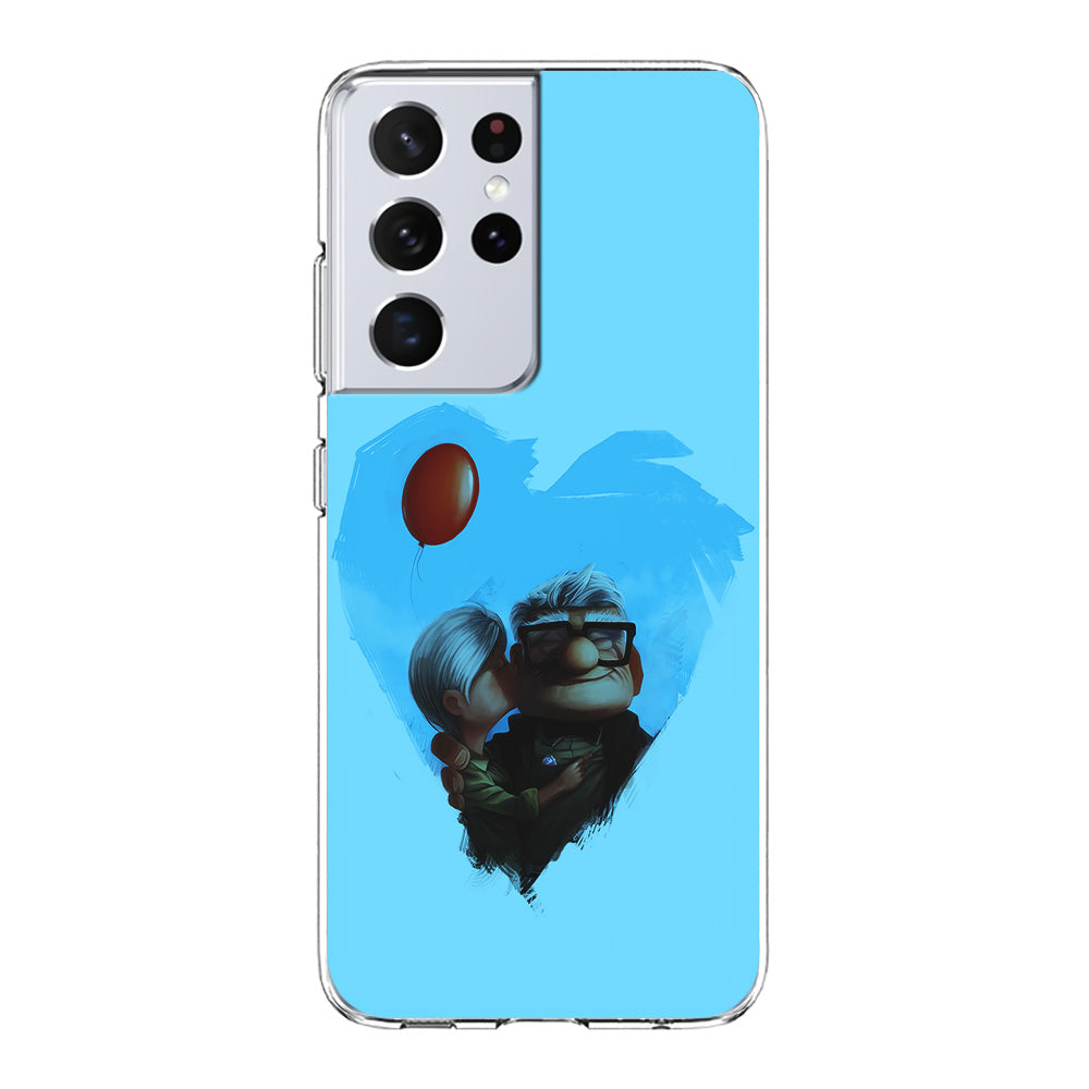 UP Ellie Kissing Carl Samsung Galaxy S21 Ultra Case-Phone Case-Clear Soft Case-Altracase