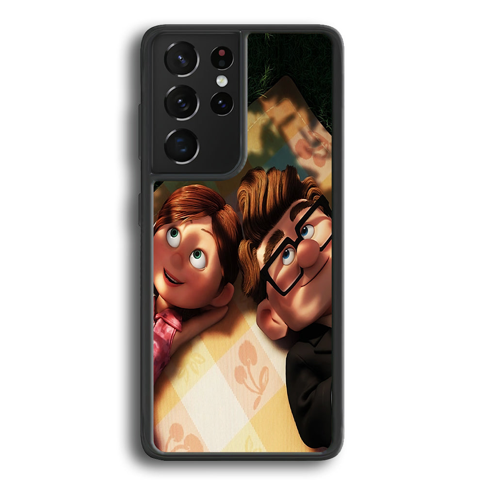 UP Ellie and Carl Samsung Galaxy S21 Ultra Case-Phone Case-Rubber Black (2D Case)-Altracase