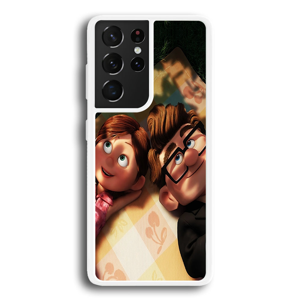 UP Ellie and Carl Samsung Galaxy S24 Ultra Case-Phone Case-Rubber White (2D Case)-Altracase