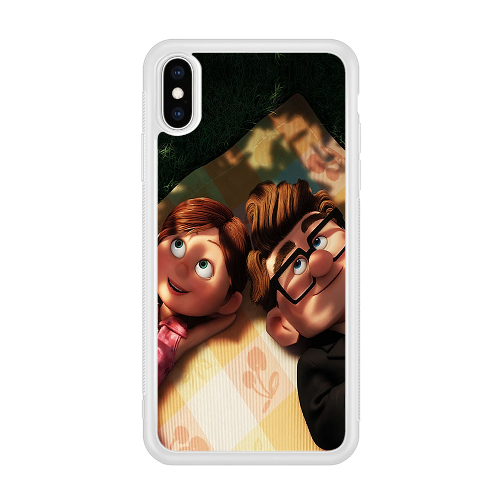 UP Ellie and Carl iPhone Xs Case-Phone Case-Rubber White (2D Case)-Altracase