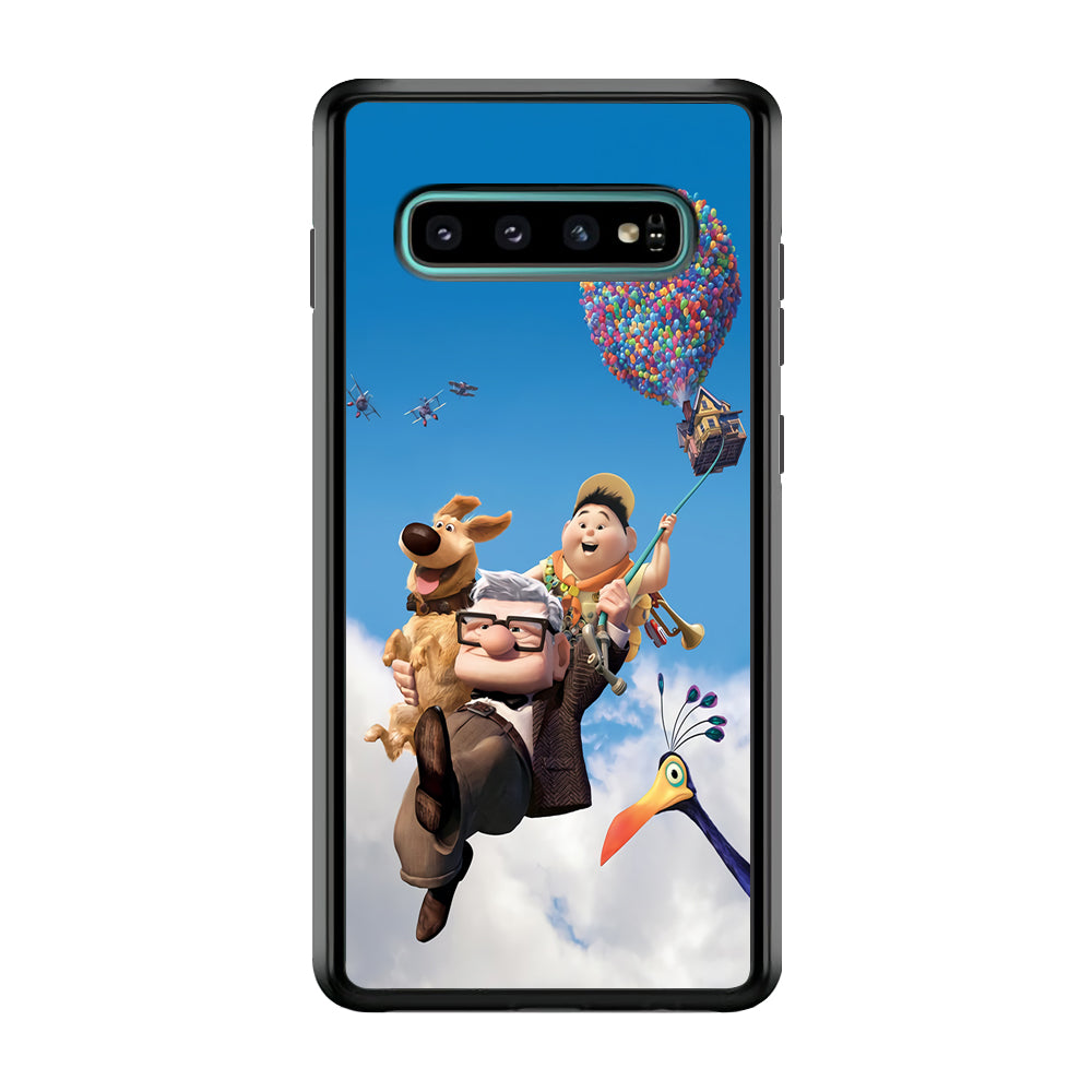 UP Fly in The Sky Samsung Galaxy S10 Case-Phone Case-Rubber Black (2D Case)-Altracase