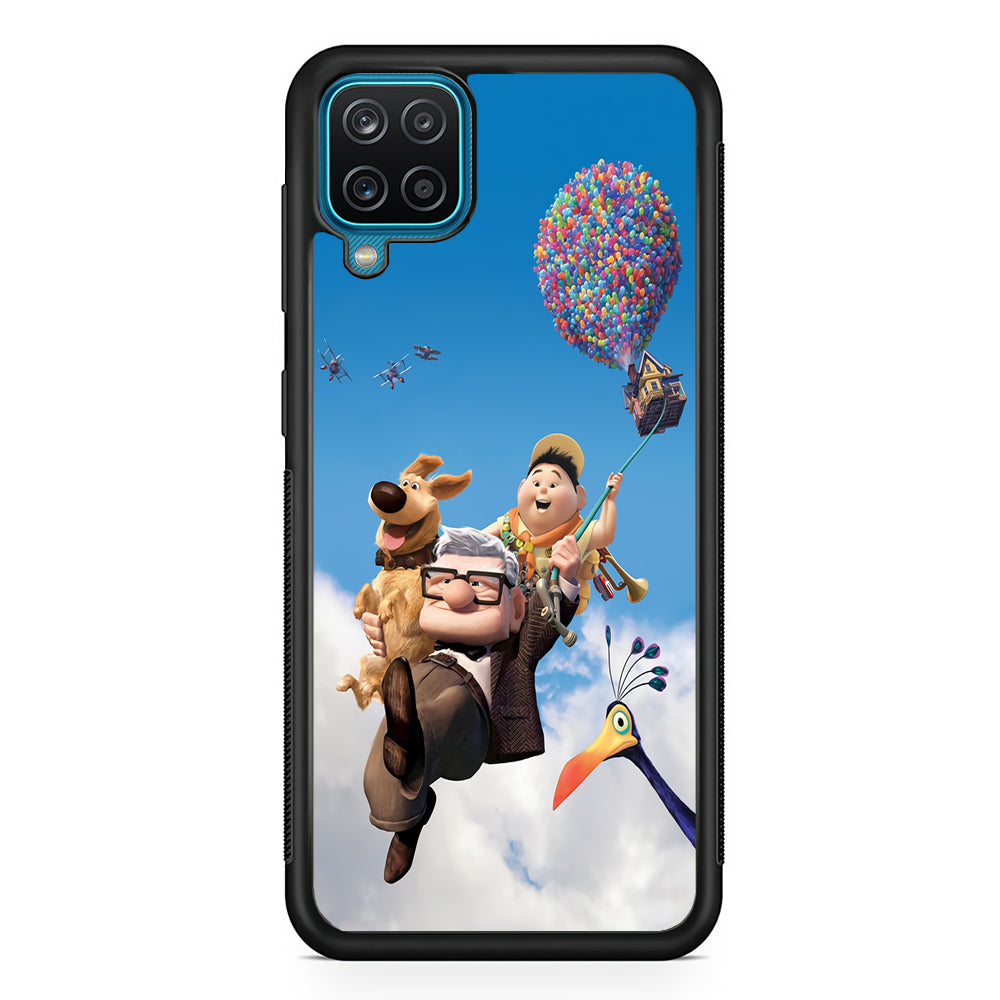 UP Fly in The Sky Samsung Galaxy A12 Case-Phone Case-Rubber Black (2D Case)-Altracase