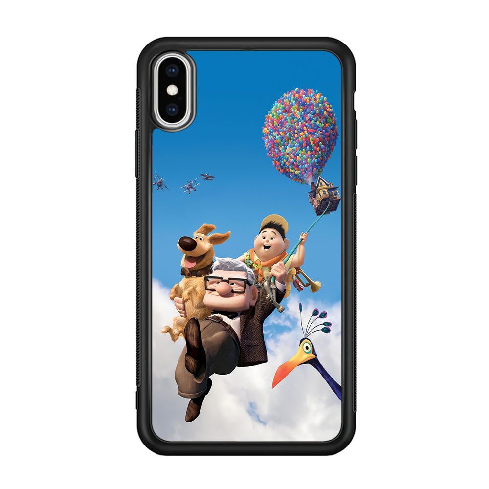 UP Fly in The Sky iPhone Xs Case-Phone Case-Rubber Black (2D Case)-Altracase