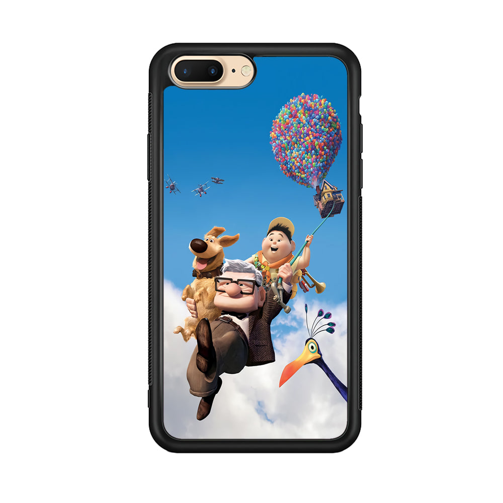 UP Fly in The Sky iPhone 8 Plus Case-Phone Case-Rubber Black (2D Case)-Altracase