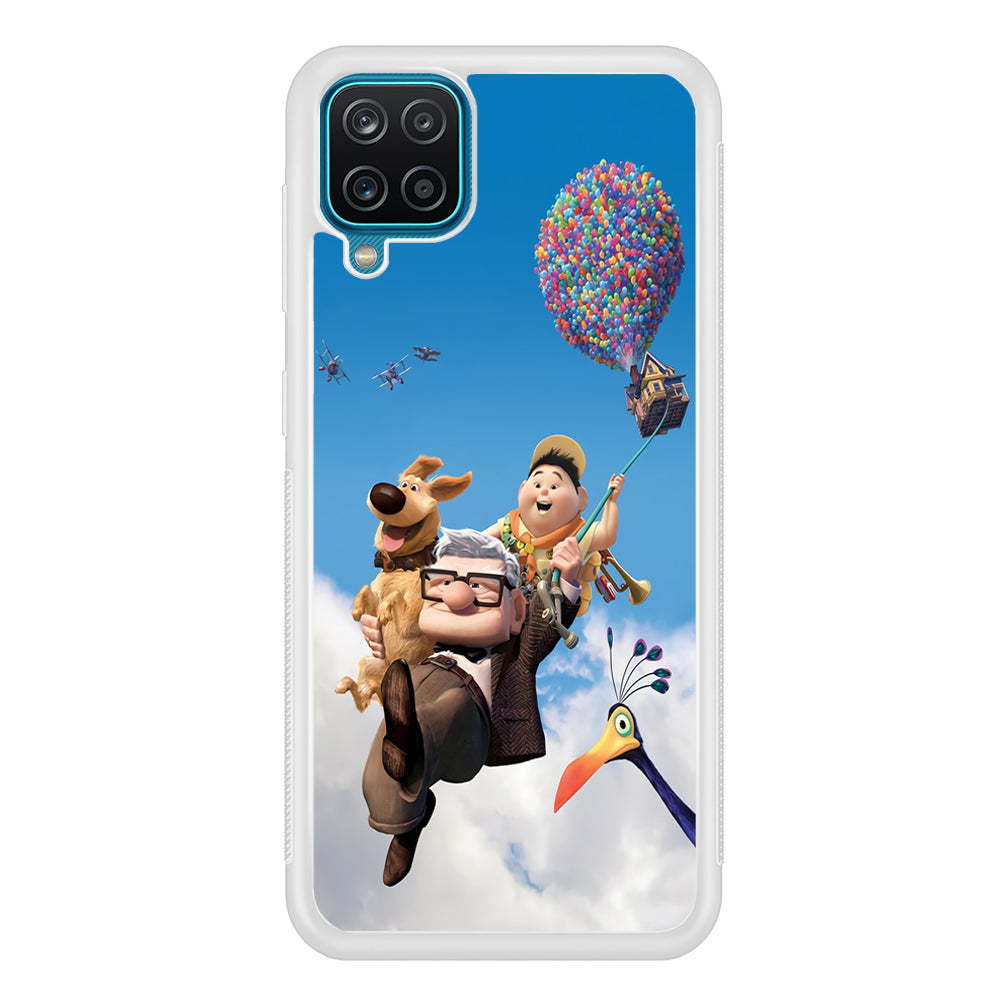UP Fly in The Sky Samsung Galaxy A12 Case-Phone Case-Rubber White (2D Case)-Altracase