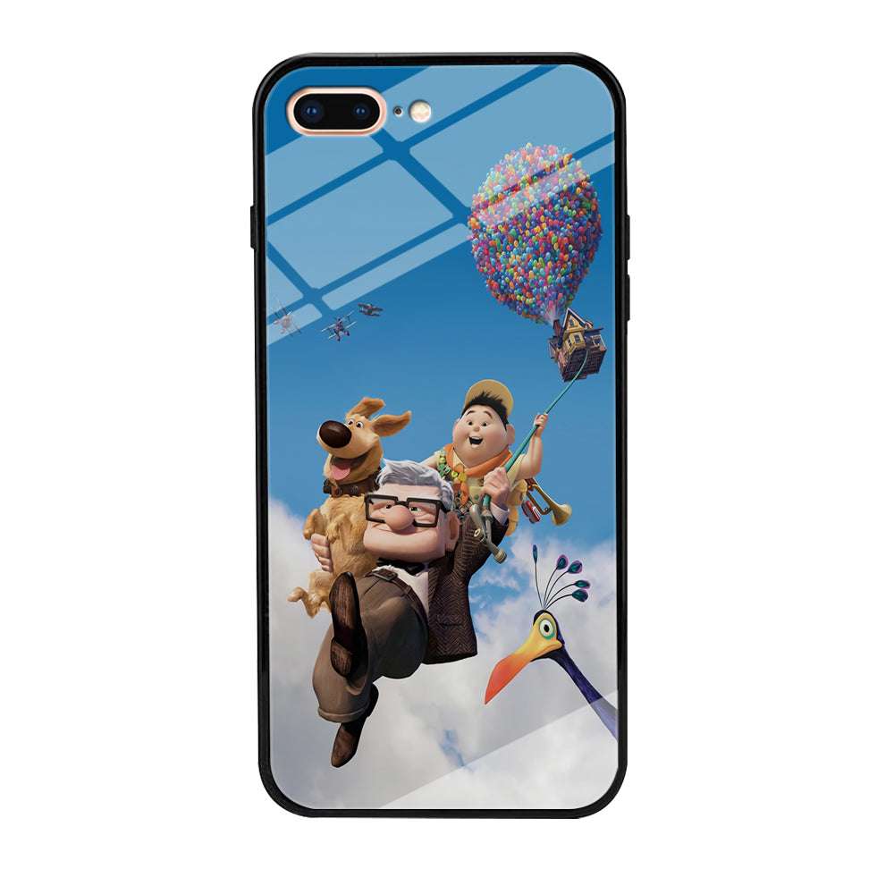 UP Fly in The Sky iPhone 8 Plus Case-Phone Case-Tempered Glass Case-Altracase
