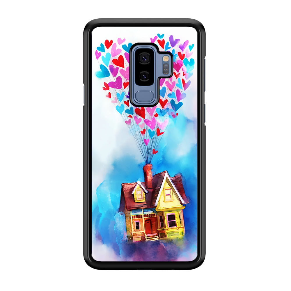UP Flying House Painting Samsung Galaxy S9 Plus Case-Phone Case-Rubber Black (2D Case)-Altracase