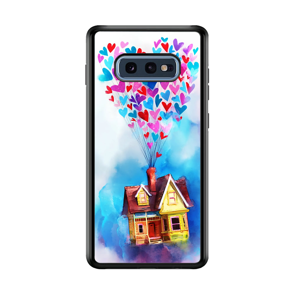 UP Flying House Painting Samsung Galaxy S10E Case-Phone Case-Rubber Black (2D Case)-Altracase