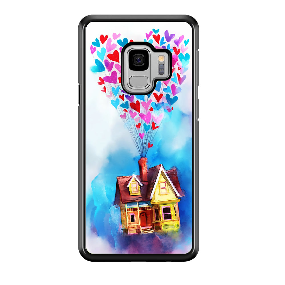 UP Flying House Painting Samsung Galaxy S9 Case-Phone Case-Rubber Black (2D Case)-Altracase