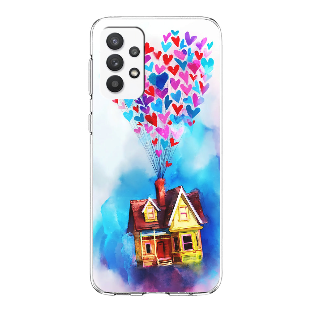 UP Flying House Painting Samsung Galaxy A32 Case-Phone Case-Clear Soft Case-Altracase