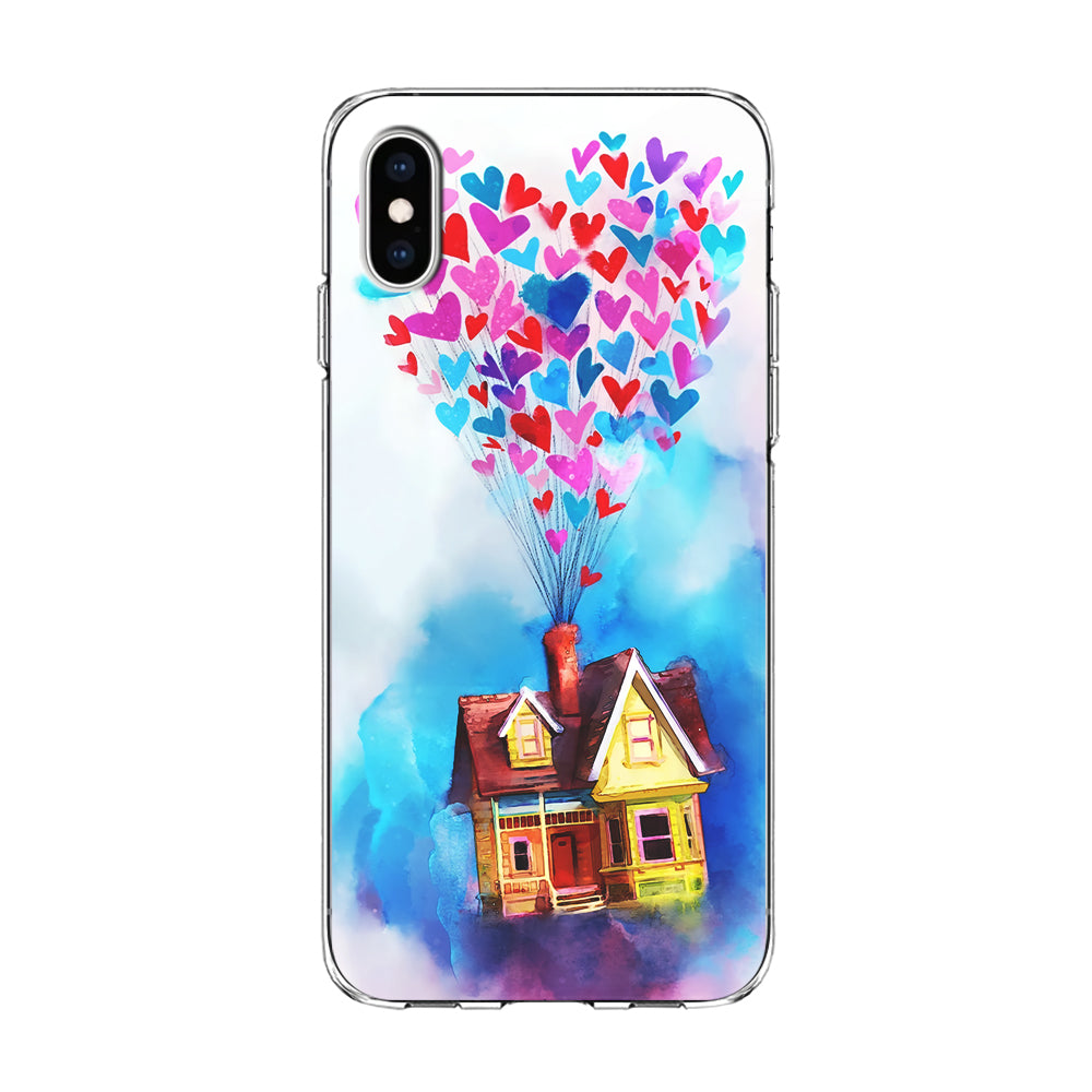 UP Flying House Painting iPhone Xs Case-Phone Case-Clear Soft Case-Altracase