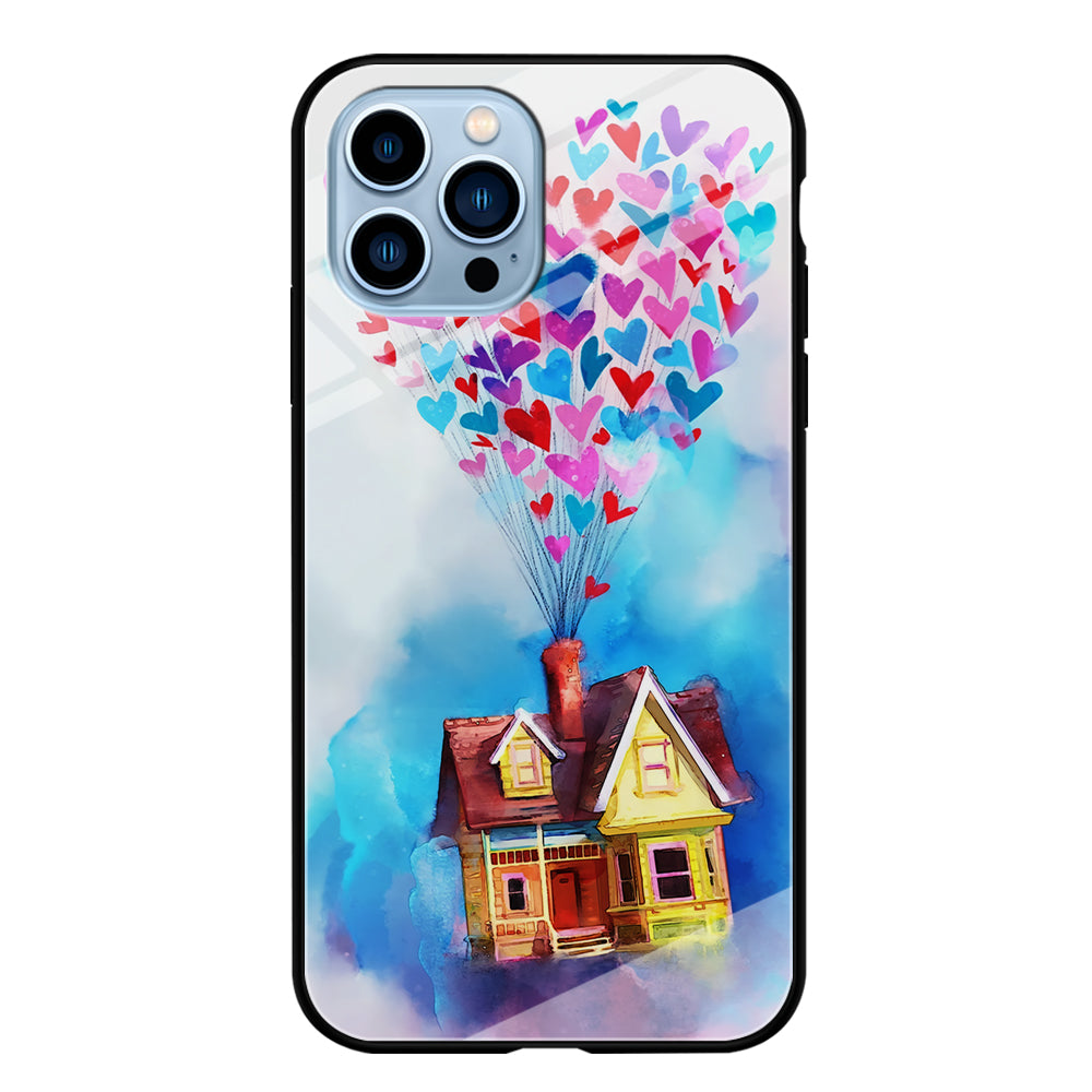 UP Flying House Painting iPhone 15 Pro Case-Phone Case-Tempered Glass Case-Altracase
