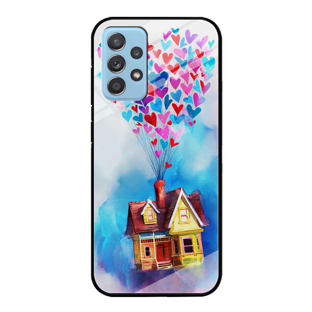 UP Flying House Painting Samsung Galaxy A52 Case-Phone Case-Tempered Glass Case-Altracase