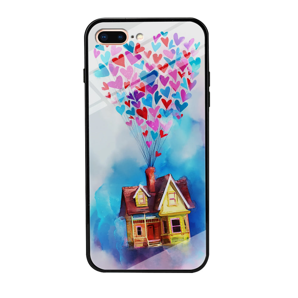 UP Flying House Painting iPhone 8 Plus Case-Phone Case-Tempered Glass Case-Altracase