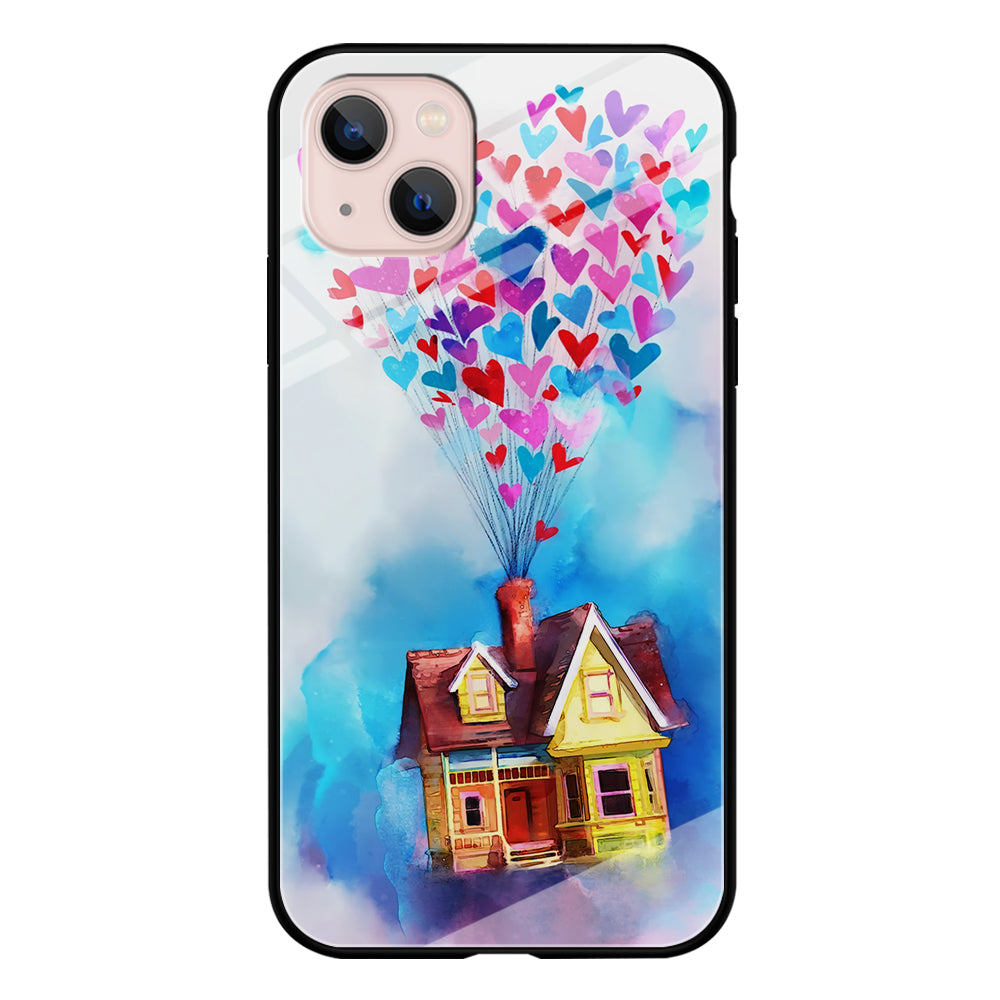 UP Flying House Painting iPhone 14 Plus Case-Phone Case-Tempered Glass Case-Altracase