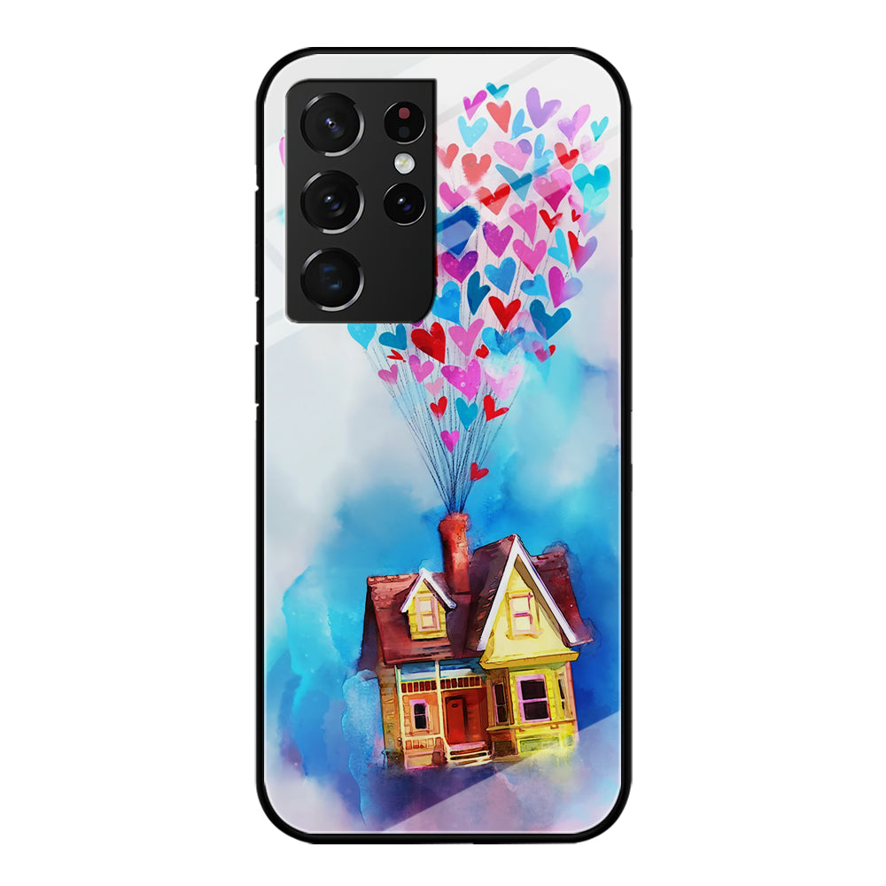 UP Flying House Painting Samsung Galaxy S21 Ultra Case-Phone Case-Tempered Glass Case-Altracase