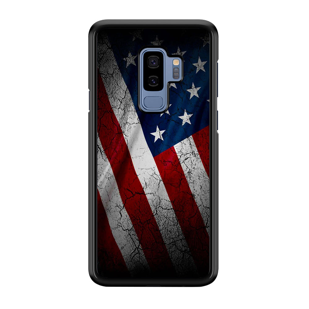 USA Flag 001 Samsung Galaxy S9 Plus Case-Phone Case-Rubber Black (2D Case)-Altracase