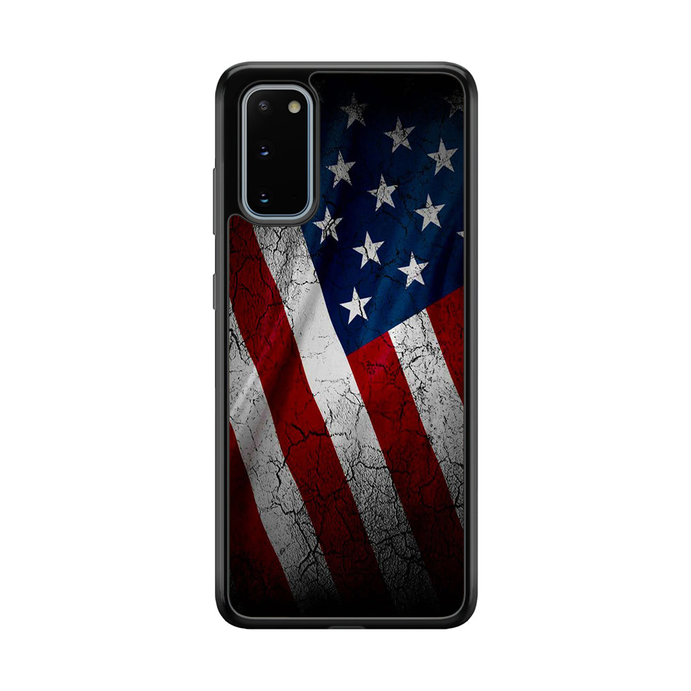 USA Flag 001 Samsung Galaxy S20 Case-Phone Case-Rubber Black (2D Case)-Altracase