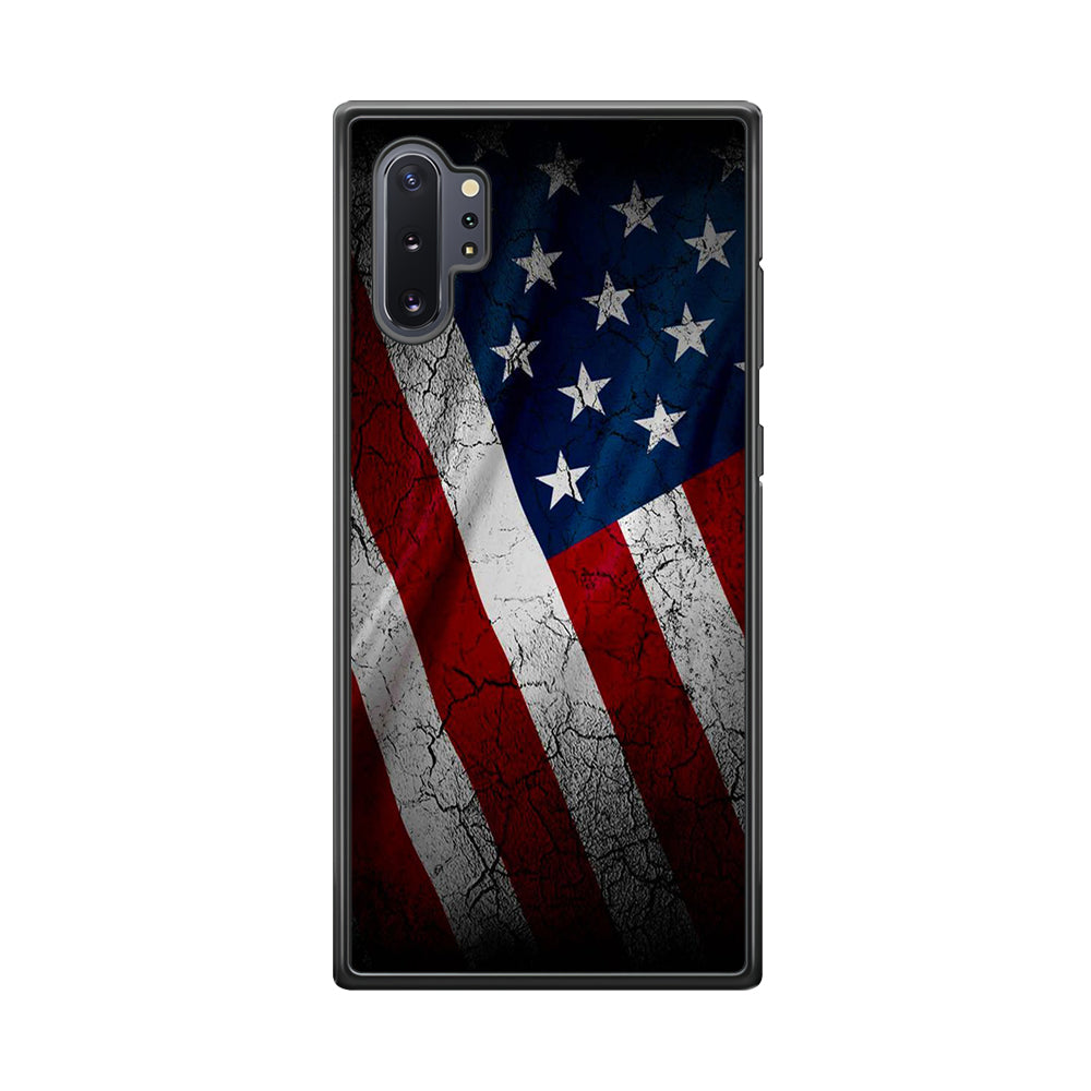 USA Flag 001 Samsung Galaxy Note 10 Plus Case-Phone Case-Rubber Black (2D Case)-Altracase