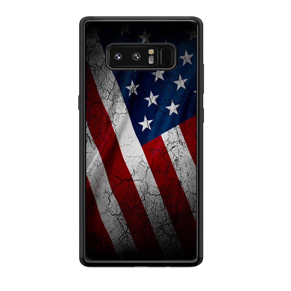 USA Flag 001 Samsung Galaxy Note 8 Case-Phone Case-Rubber Black (2D Case)-Altracase