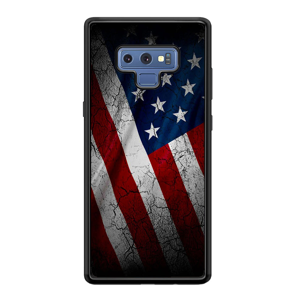 USA Flag 001 Samsung Galaxy Note 9 Case-Phone Case-Rubber Black (2D Case)-Altracase