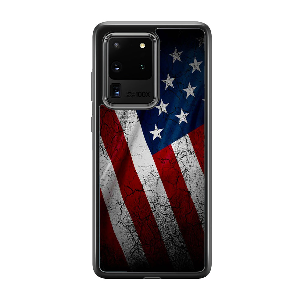 USA Flag 001 Samsung Galaxy S20 Ultra Case-Phone Case-Tempered Glass Case-Altracase