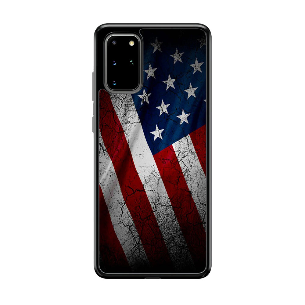 USA Flag 001 Samsung Galaxy S20 Plus Case-Phone Case-Rubber Black (2D Case)-Altracase