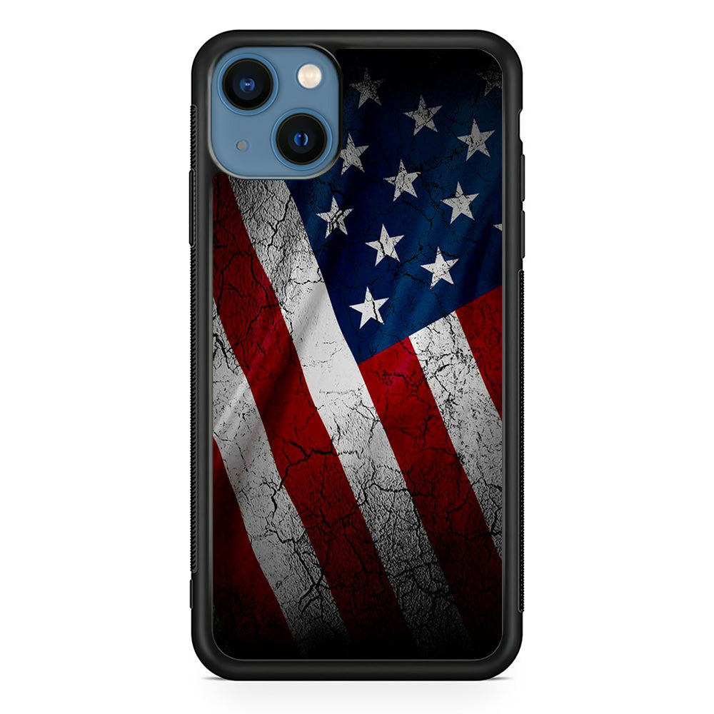 USA Flag 001 iPhone 15 Plus Case-Phone Case-Rubber Black (2D Case)-Altracase