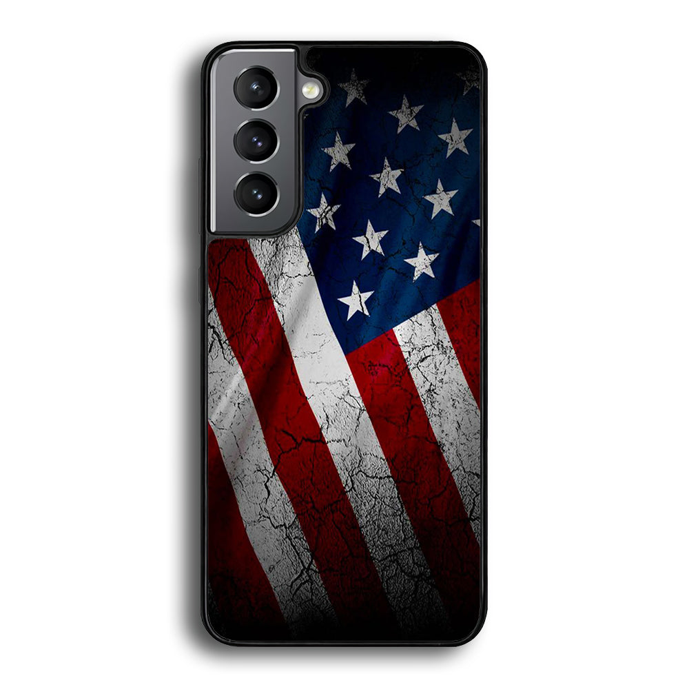 USA Flag 001 Samsung Galaxy S23 Case-Phone Case-Rubber Black (2D Case)-Altracase