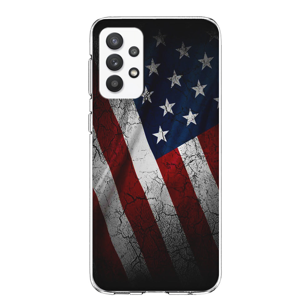 USA Flag 001 Samsung Galaxy A32 Case-Phone Case-Clear Soft Case-Altracase