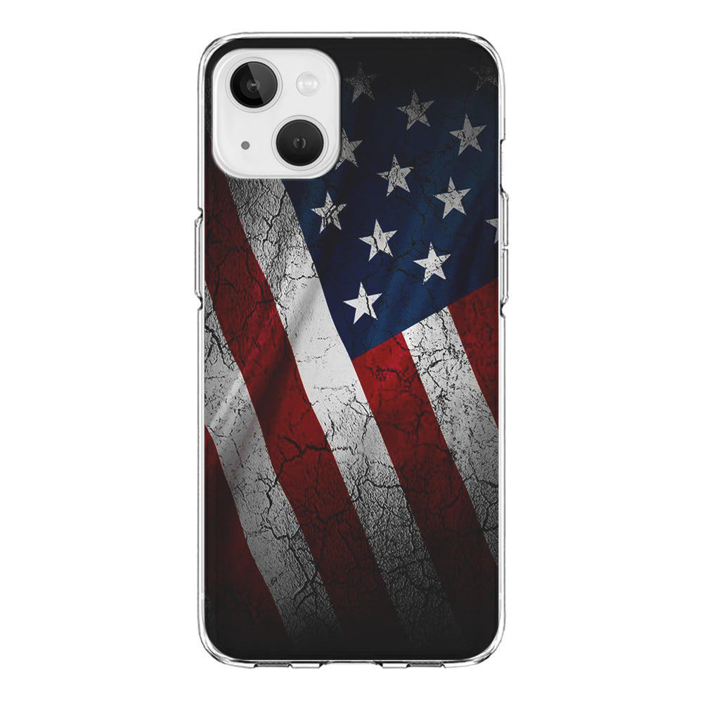USA Flag 001 iPhone 13 Mini Case-Phone Case-Clear Soft Case-Altracase