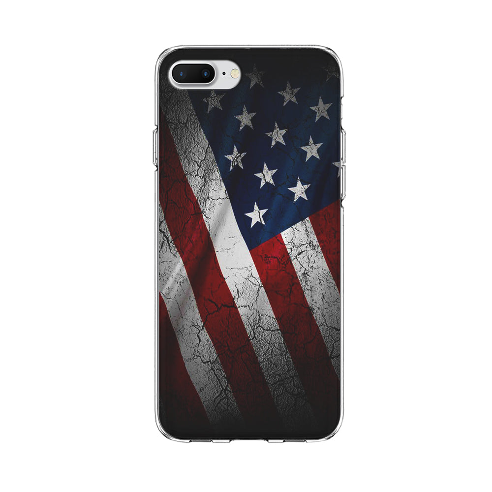 USA Flag 001 iPhone 8 Plus Case-Phone Case-Clear Soft Case-Altracase