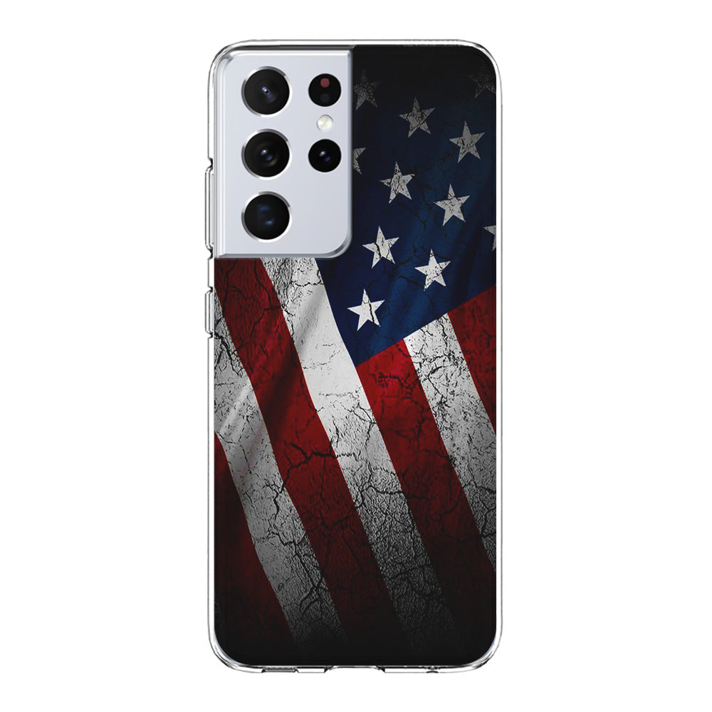 USA Flag 001 Samsung Galaxy S21 Ultra Case-Phone Case-Clear Soft Case-Altracase