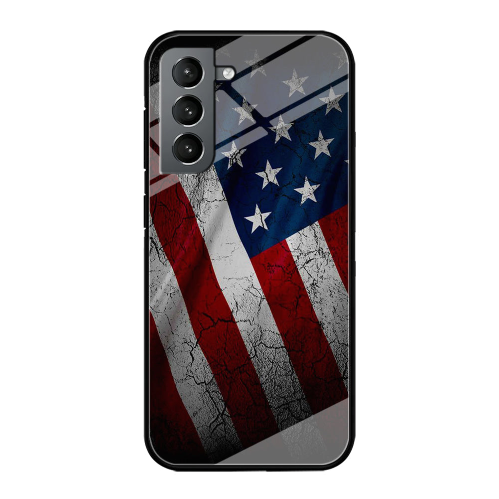 USA Flag 001 Samsung Galaxy S23 Case-Phone Case-Tempered Glass Case-Altracase