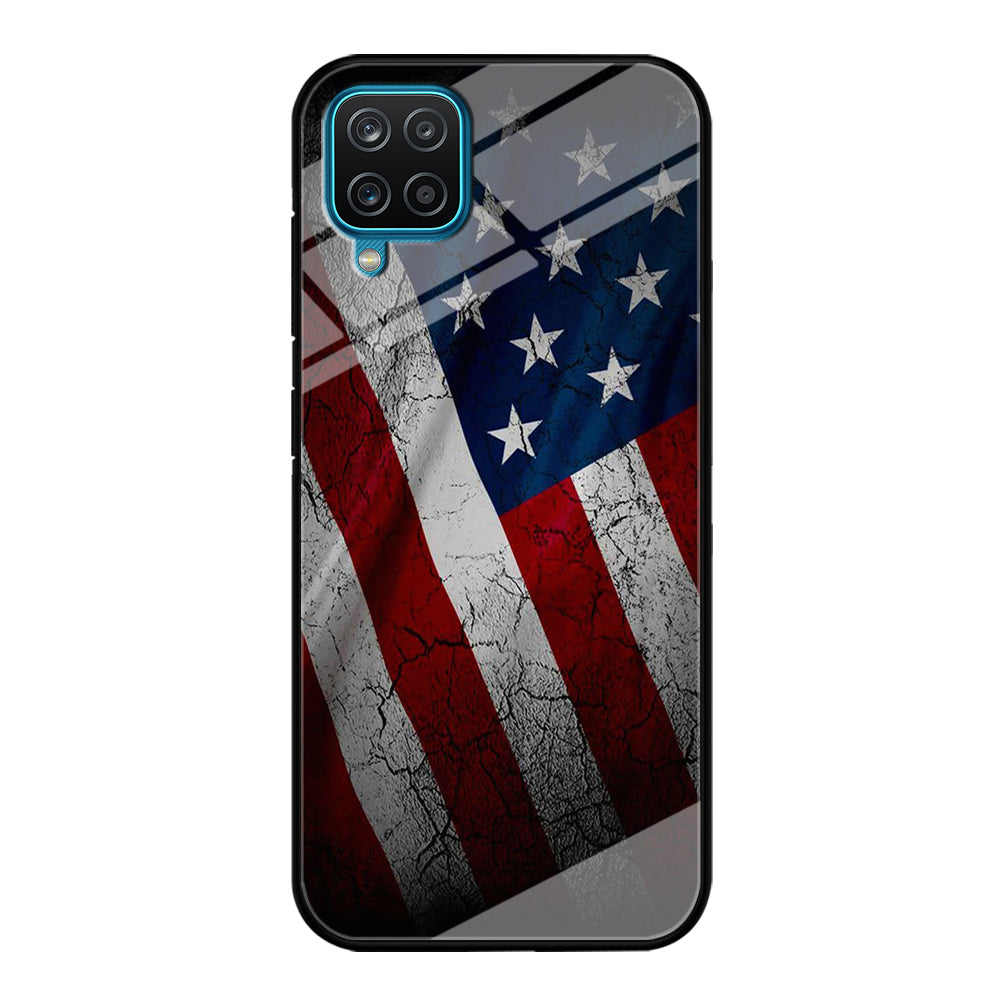 USA Flag 001 Samsung Galaxy A12 Case-Phone Case-Tempered Glass Case-Altracase
