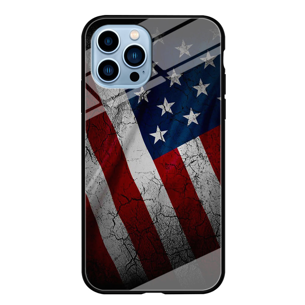 USA Flag 001 iPhone 14 Pro Case-Phone Case-Tempered Glass Case-Altracase