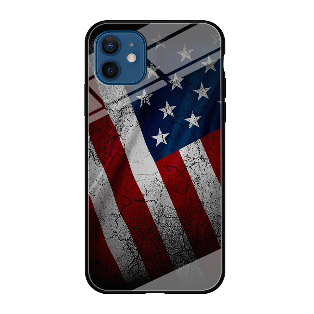 USA Flag 001 iPhone 12 Case-Phone Case-Tempered Glass Case-Altracase