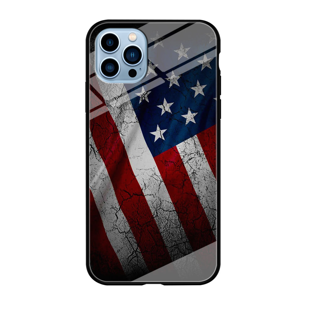 USA Flag 001 iPhone 12 Pro Max Case-Phone Case-Tempered Glass Case-Altracase