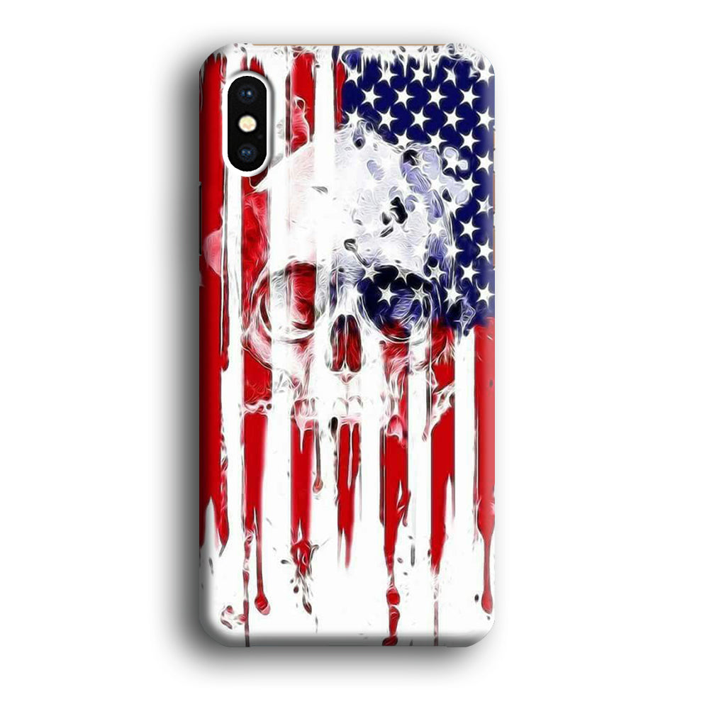 USA Flag Skull iPhone Xs Case-Phone Case-3D Case-Altracase