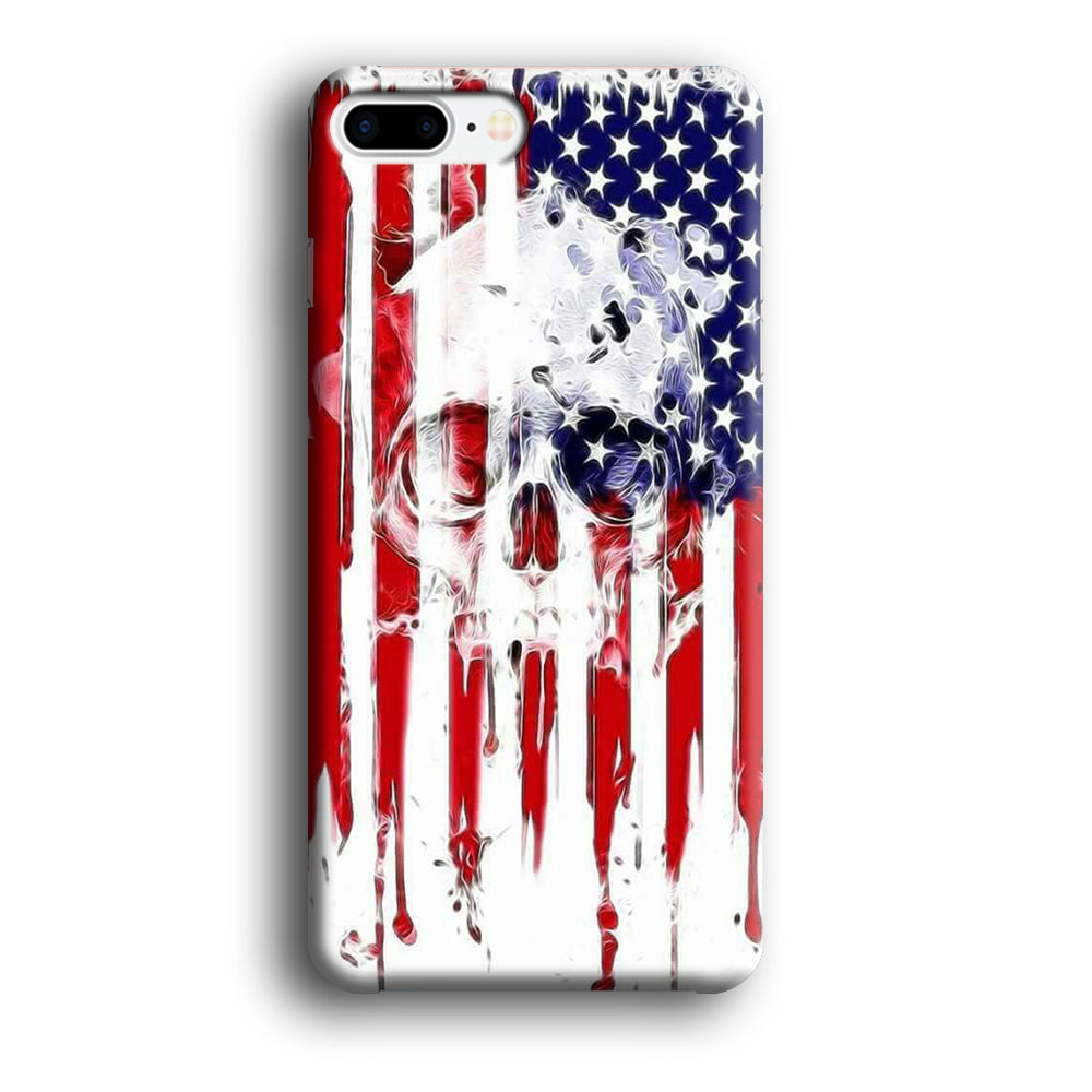 USA Flag Skull iPhone 8 Plus Case-Phone Case-3D Case-Altracase